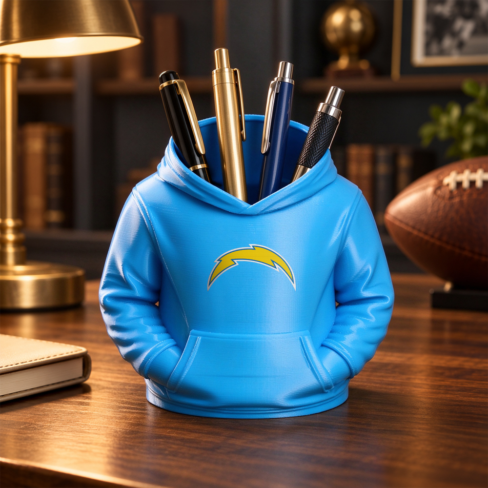 3D-gedruckter Fußball-Hoodie-Stifthalter | Team-Schreibtisch-Organizer - dephotoblanket