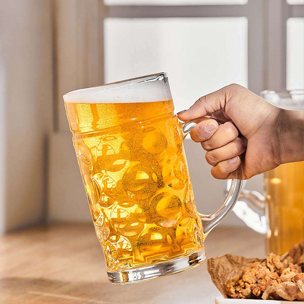 Deutscher Bierkrug Aus Glas Mit Noppen, Bierkrug Für Oktoberfest-getränke - dephotoblanket