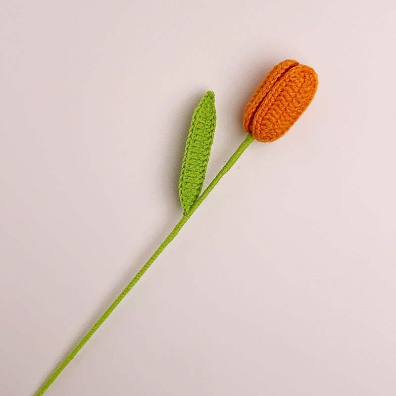 Tulpe Häkeln Blume Handgemachte Gestrickte Blume Geschenk Für Liebhaber - dephotoblanket