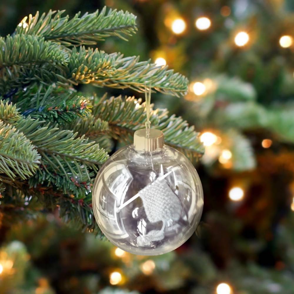 Strickender Weihnachtsschmuck, Handgefertigter Weihnachtsbaumschmuck, Niedliche Weihnachtsdekoration, Geschenke - dephotoblanket