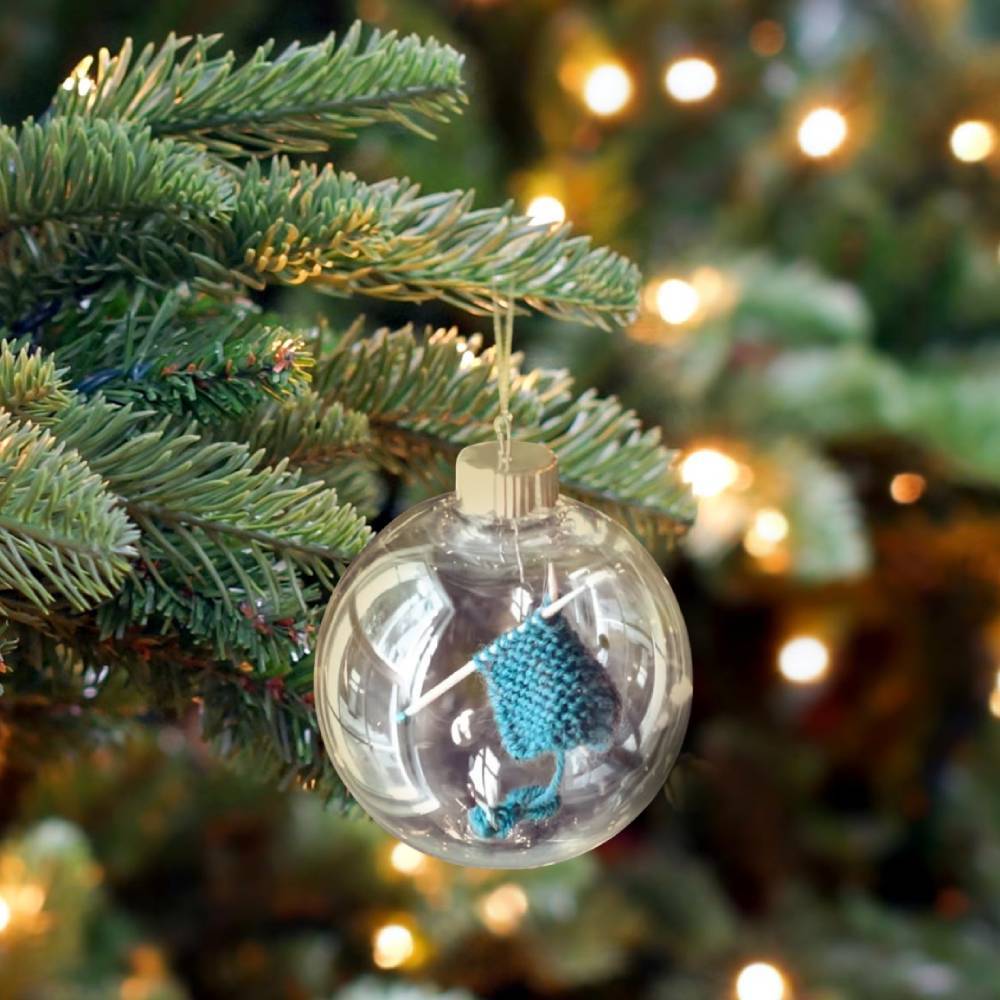 Strickender Weihnachtsschmuck, Handgefertigter Weihnachtsbaumschmuck, Niedliche Weihnachtsdekoration, Geschenke - dephotoblanket