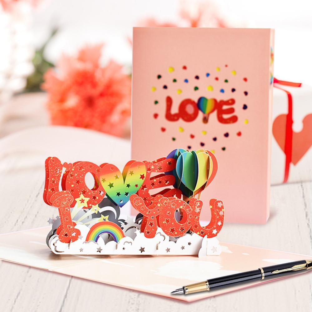 Ich liebe dich 3D-Pop-Up-Grußkarte