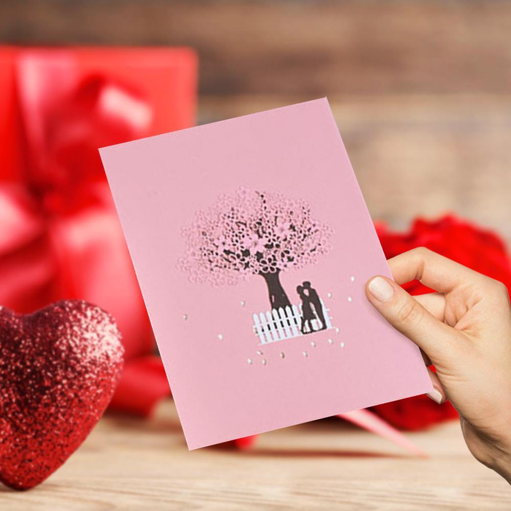 3D-Popup-Grußkarte „Lovers Sakura“