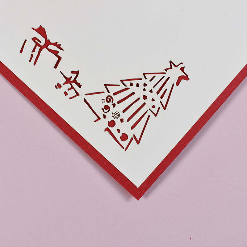 Weihnachtsschlitten 3d Pop-up-karte Grußkarte - dephotoblanket