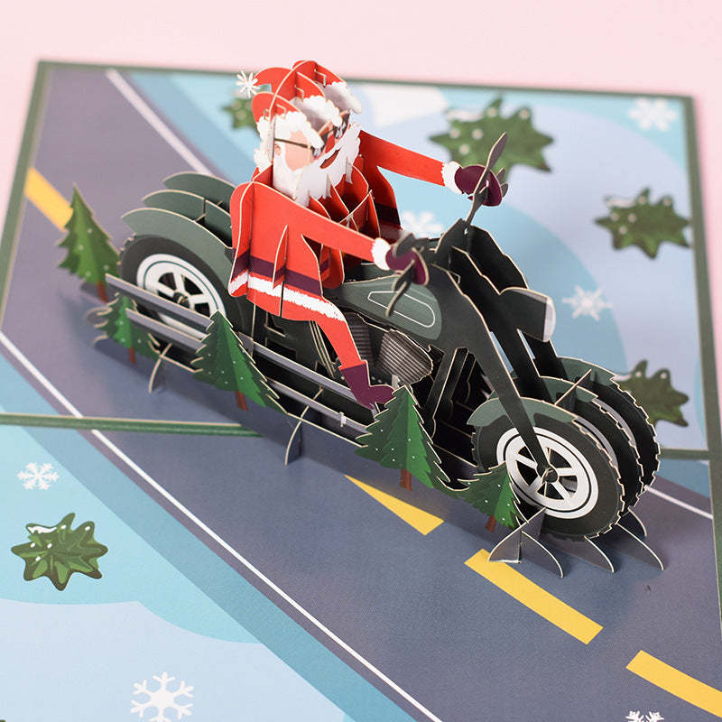 Weihnachtsmann 3d Pop-up-karte Grußkarte - dephotoblanket
