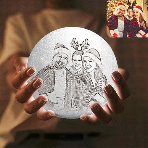 Personalisierter Kreativer 3d-druck Und Gravierte Mondlampe (10 Cm – 15 Cm) - dephotoblanket