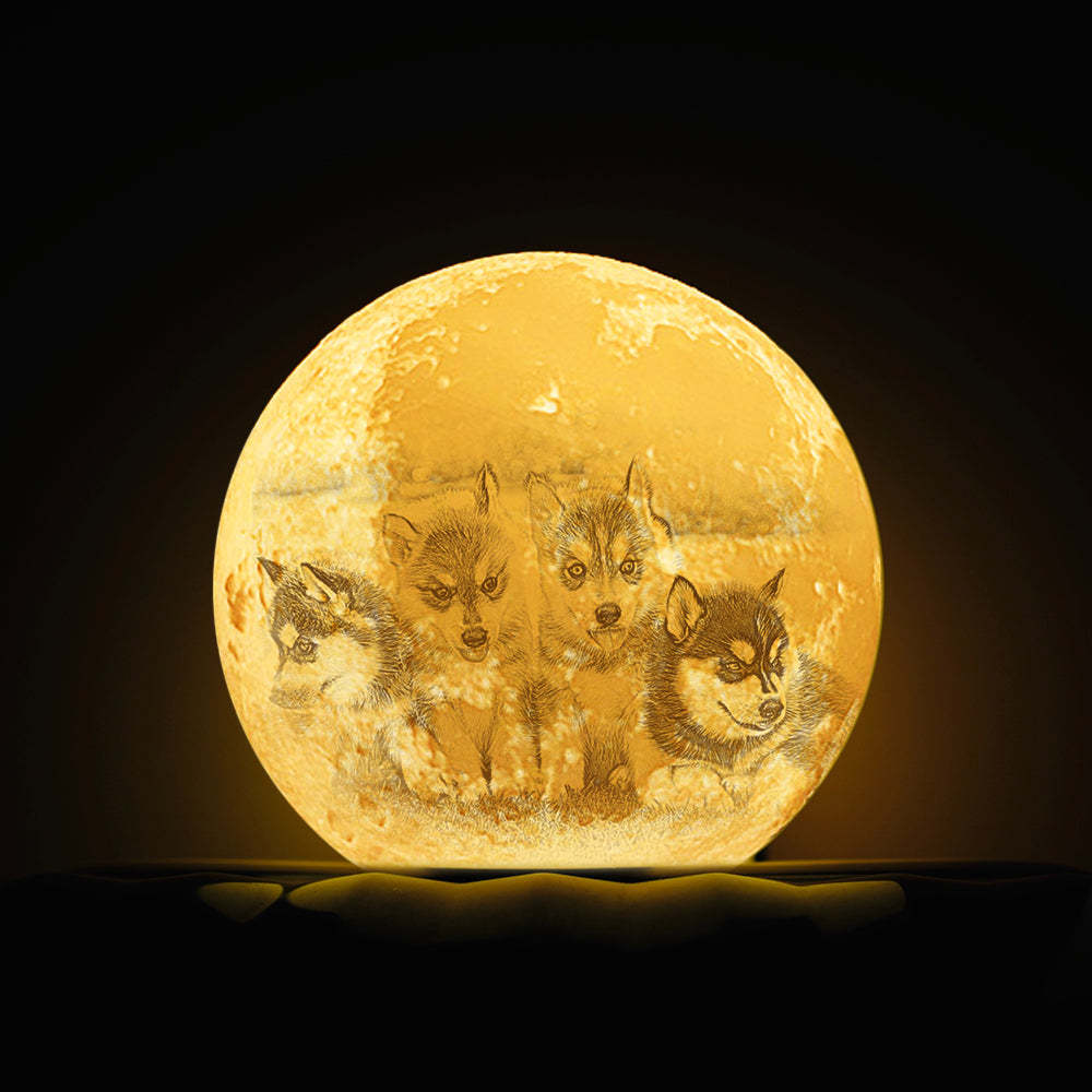 Hochzeitsgeschenke Benutzerdefinierte Mondlampe Mit Foto Personalisiertes Graviertes 3d-drucklicht - dephotoblanket