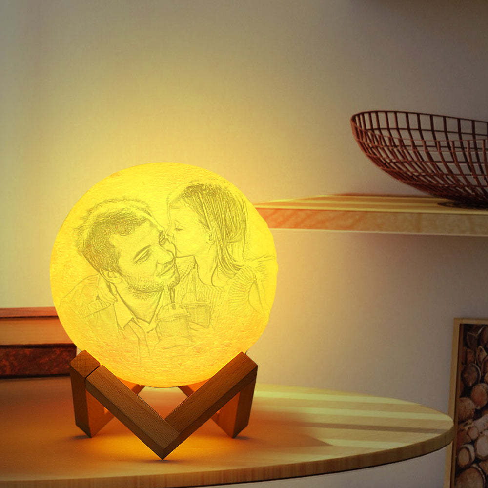 Personalisierte Foto-mondlampe Als Geburtstagsgeschenk Für Sie - dephotoblanket