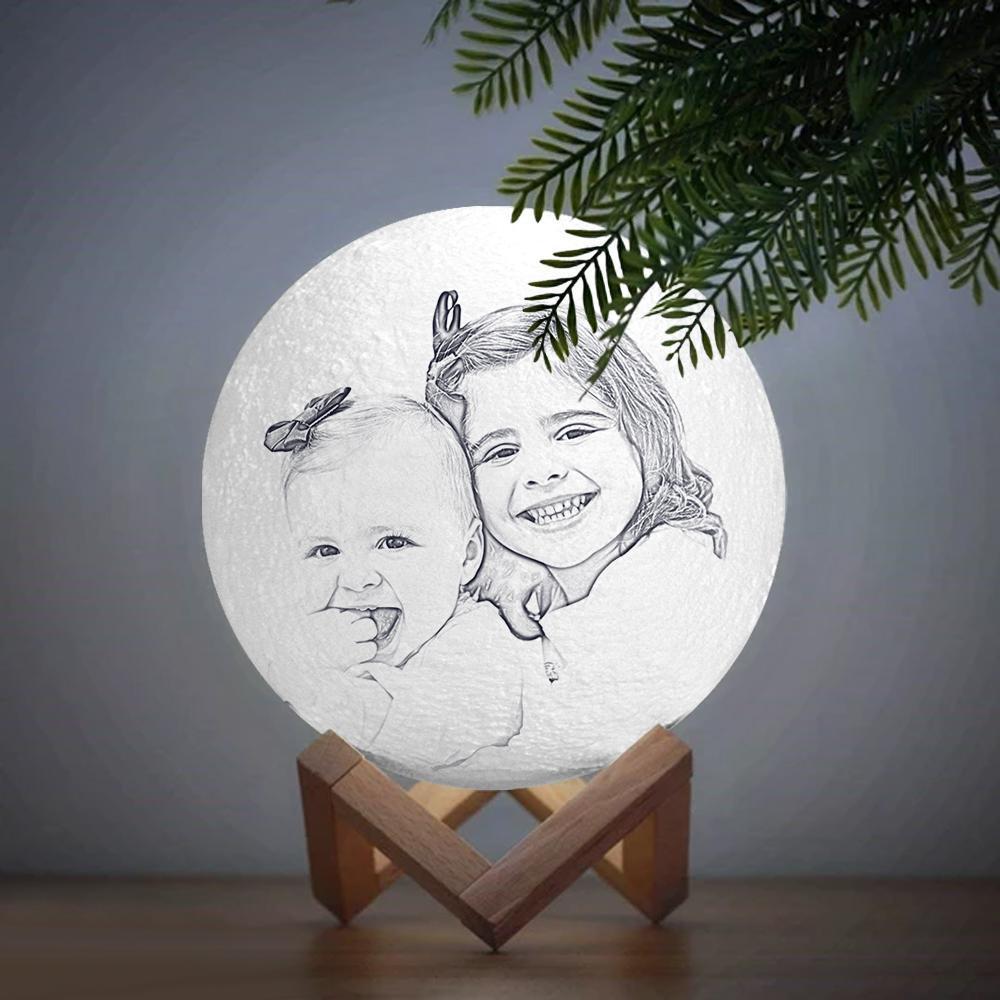 Individuell Gravierte 3d-foto-mondlampe Für Mama - dephotoblanket