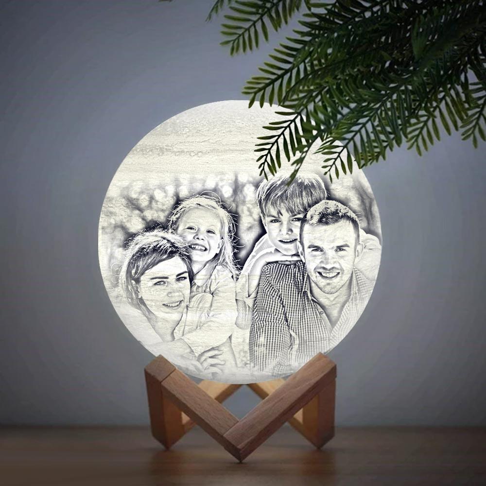 Benutzerdefinierte, Kreative 3d-gedruckte Jupiter-lampe, Personalisiertes Geschenk Für Die Familie – Zwei Farben Berühren (10–15 Cm) - dephotoblanket