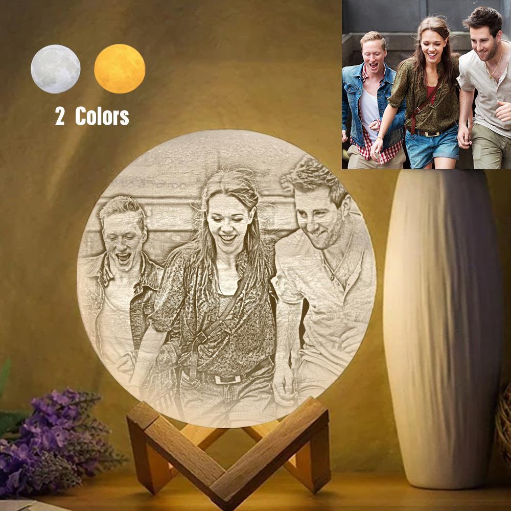 Benutzerdefinierte, Kreative 3d-gedruckte Jupiter-lampe, Personalisiertes Geschenk Für Einen Freund – Zwei Farben Berühren (10–15 Cm) - dephotoblanket