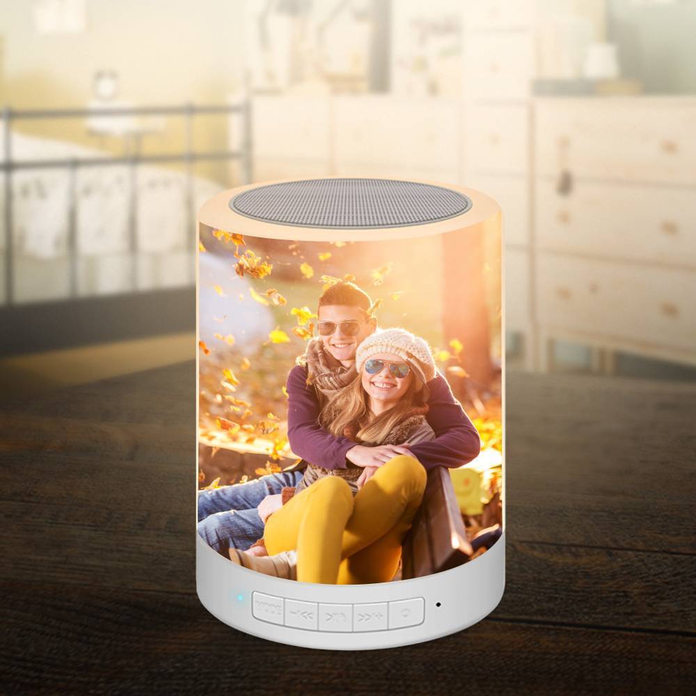 Personalisierte Sweet Lover Foto-nachtlampe, Foto-audio Bluetooth Sieben Farben - dephotoblanket