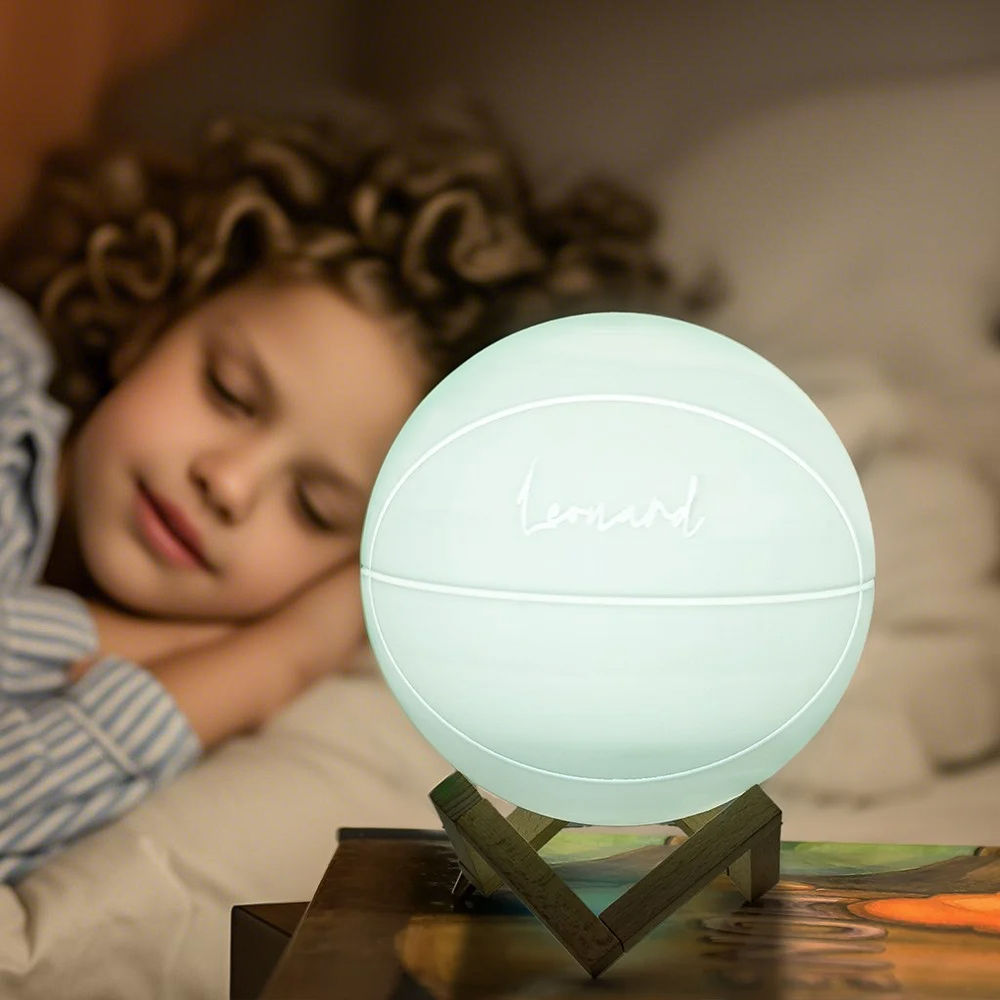 Personalisiertes Basketball-nachtlicht Mit Namen, 3d-tischlampe Für Kinderzimmer, Sportdekoration Für Jungenschlafzimmer, Valentinstagsgeschenke Für Ihn/männer - dephotoblanket