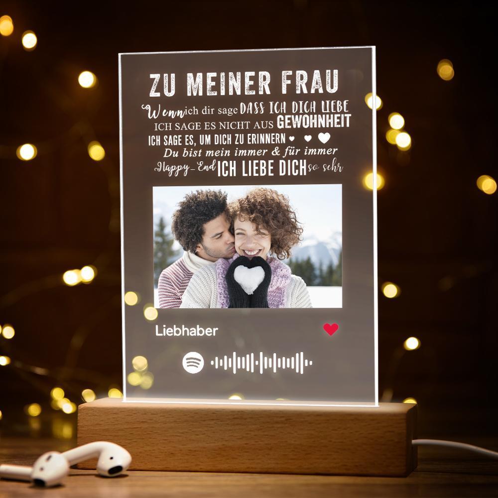 Personalisiertes Geschenk mit Ihrem Foto Benutzerdefinierte Acryl Plakette Nachtlicht Jahrestag Geschenk für Papa