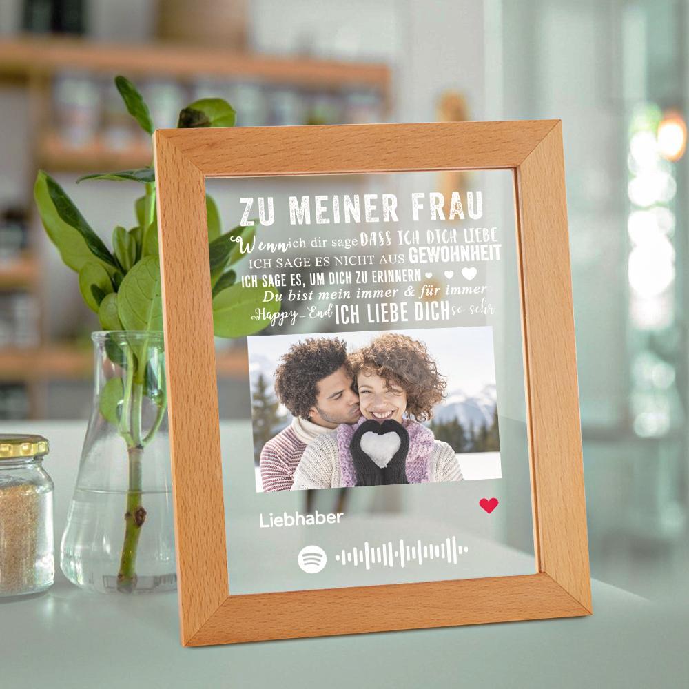 Personalisierte Foto Gravur Text Acryl Plakette Geschenk für Papa