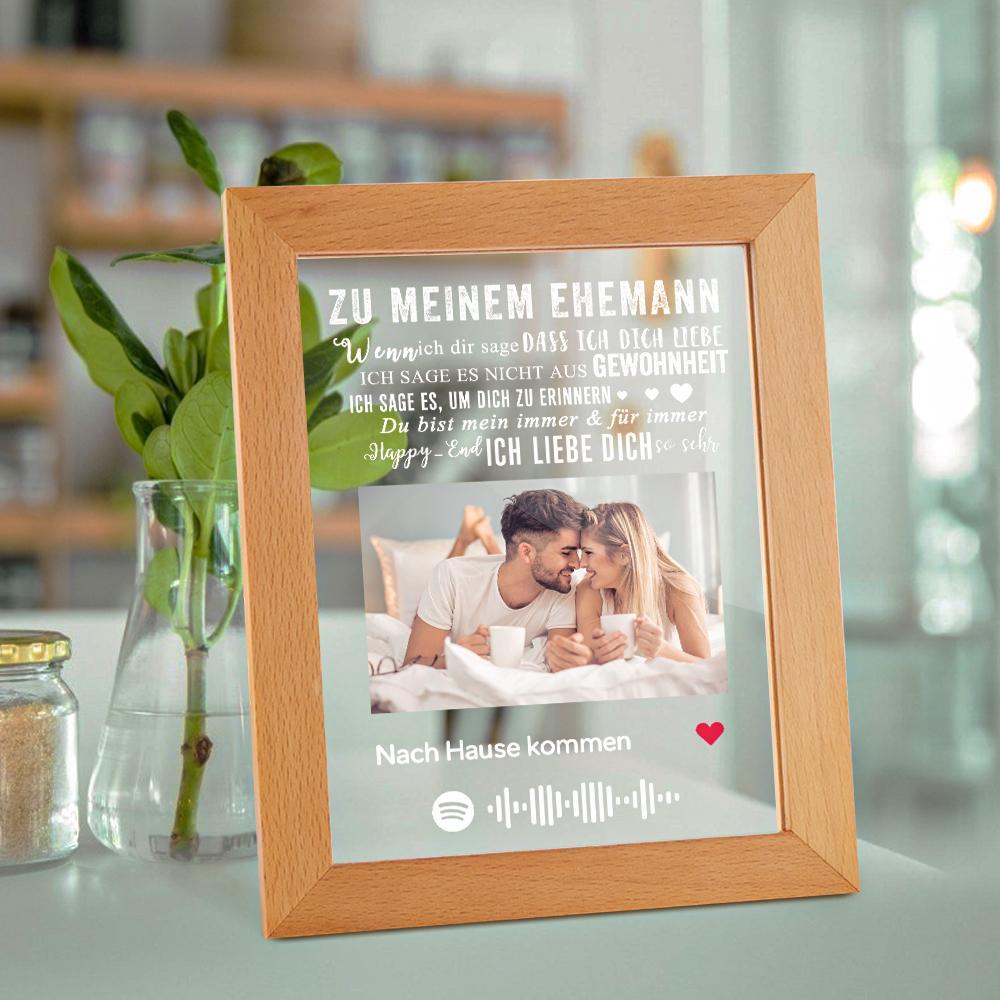 Personalisierte Foto Gravur Text Acryl Plakette Geschenk für Ehemann