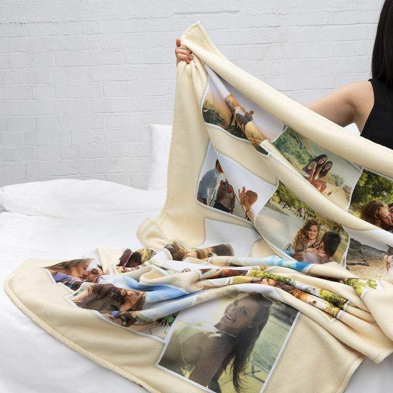 Personalisierte Fleece-Fotodecke Mit 6 Fotos Personalisierte Babydecke