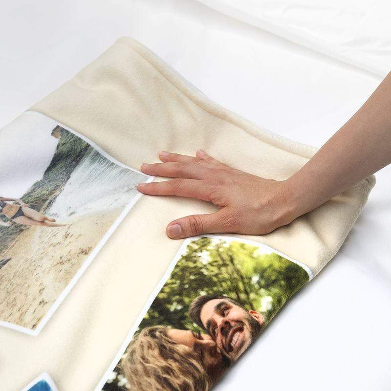 Personalisierte Fleece-Fotodecke Mit 6 Fotos Personalisierte Babydecke