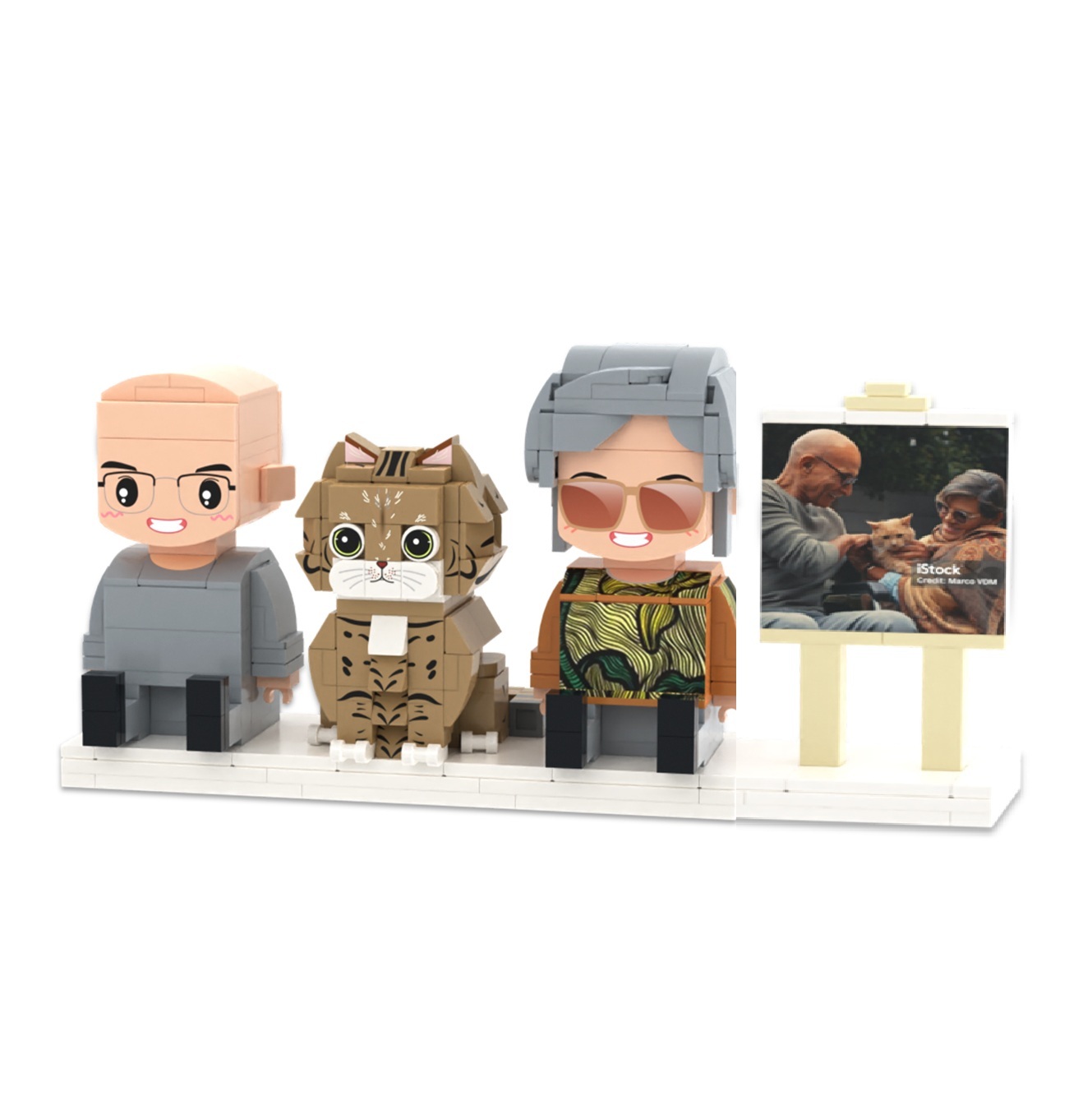 Individuell Gestaltbare Ganzkörper-bausteinfiguren, Personalisierte Sitzende Bausteinfiguren, Universelles Steckspielzeug Aus Kunststoff, Geschenkideen Zu Weihnachten Für Ihre Liebsten - dephotoblanket