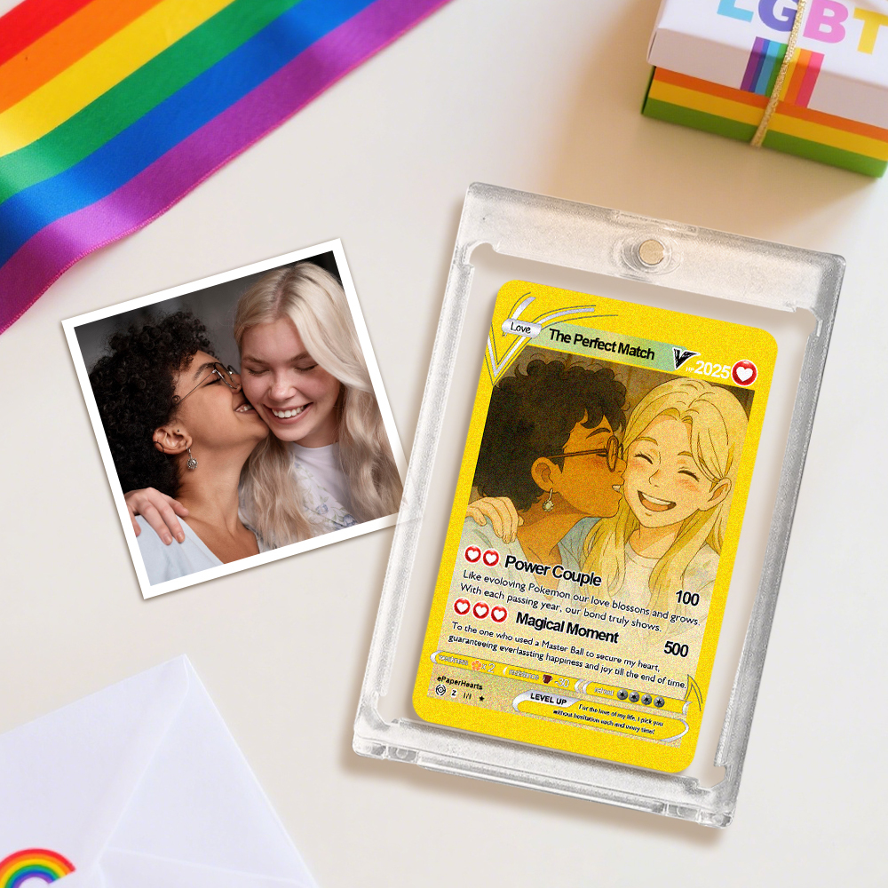 Personalisierte Pokemon Karte Für Schwule Paare, Personalisiertes Poke-geschenk Für Ihn, Freund, Poke-kunst, Einzigartiges Jubiläumsgeschenk - dephotoblanket