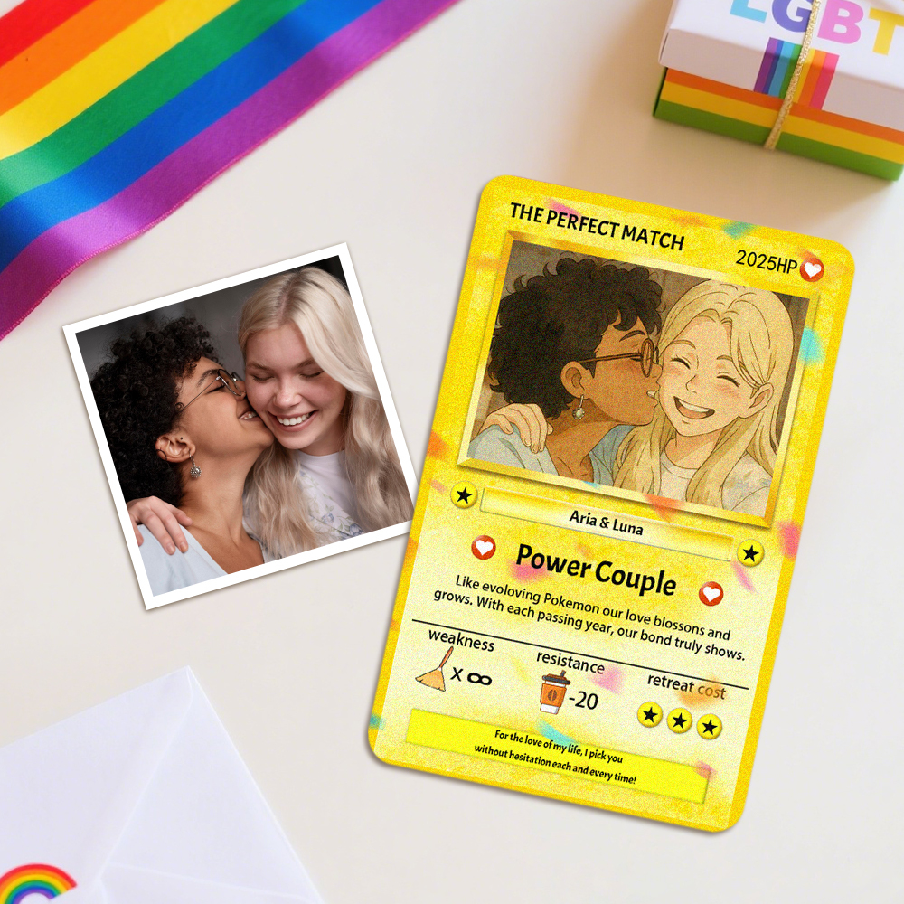 Benutzerdefinierte Paar Trading Card Personalisierte Foto Kunst Freund Geschenk Jahrestag Brieftasche Andenken - dephotoblanket