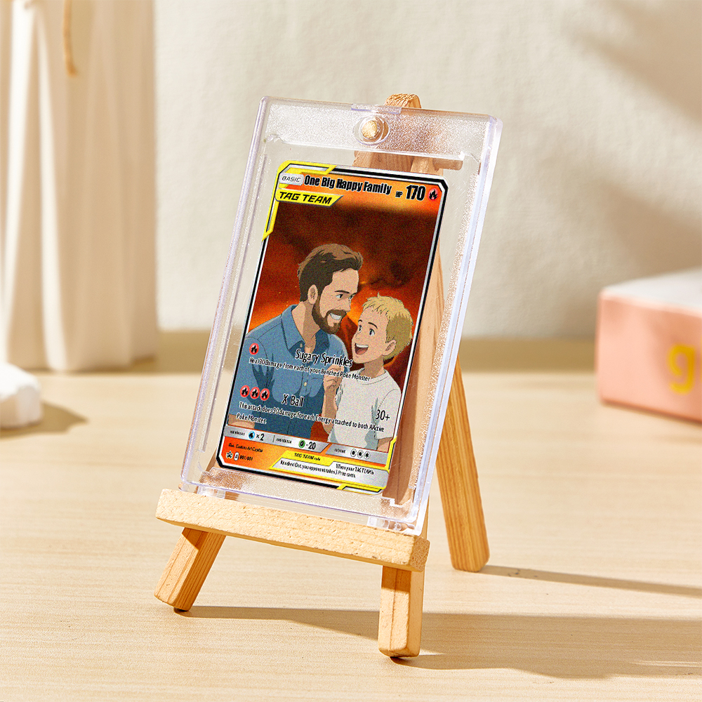 Personalisierte Poke Tag Team Paar Karte Personalisiertes Anime Portrait Gay Paare Geschenk Lustige Cartoon Kunst - dephotoblanket