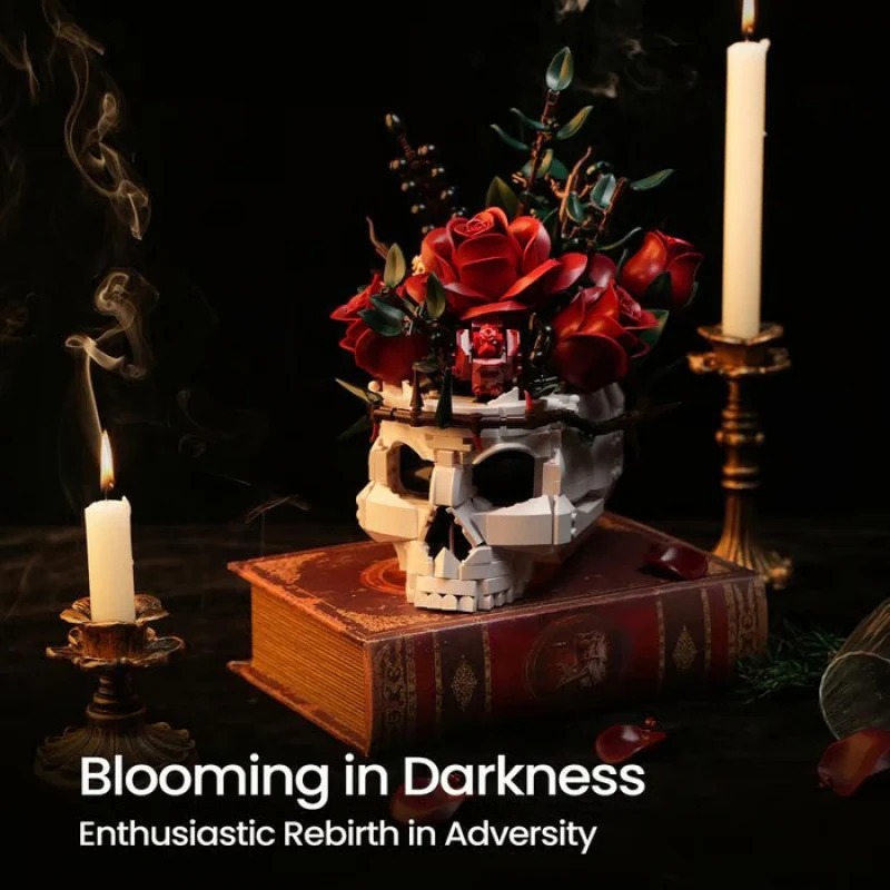 Gothic Totenkopf-rosen-bausatz Für Erwachsene