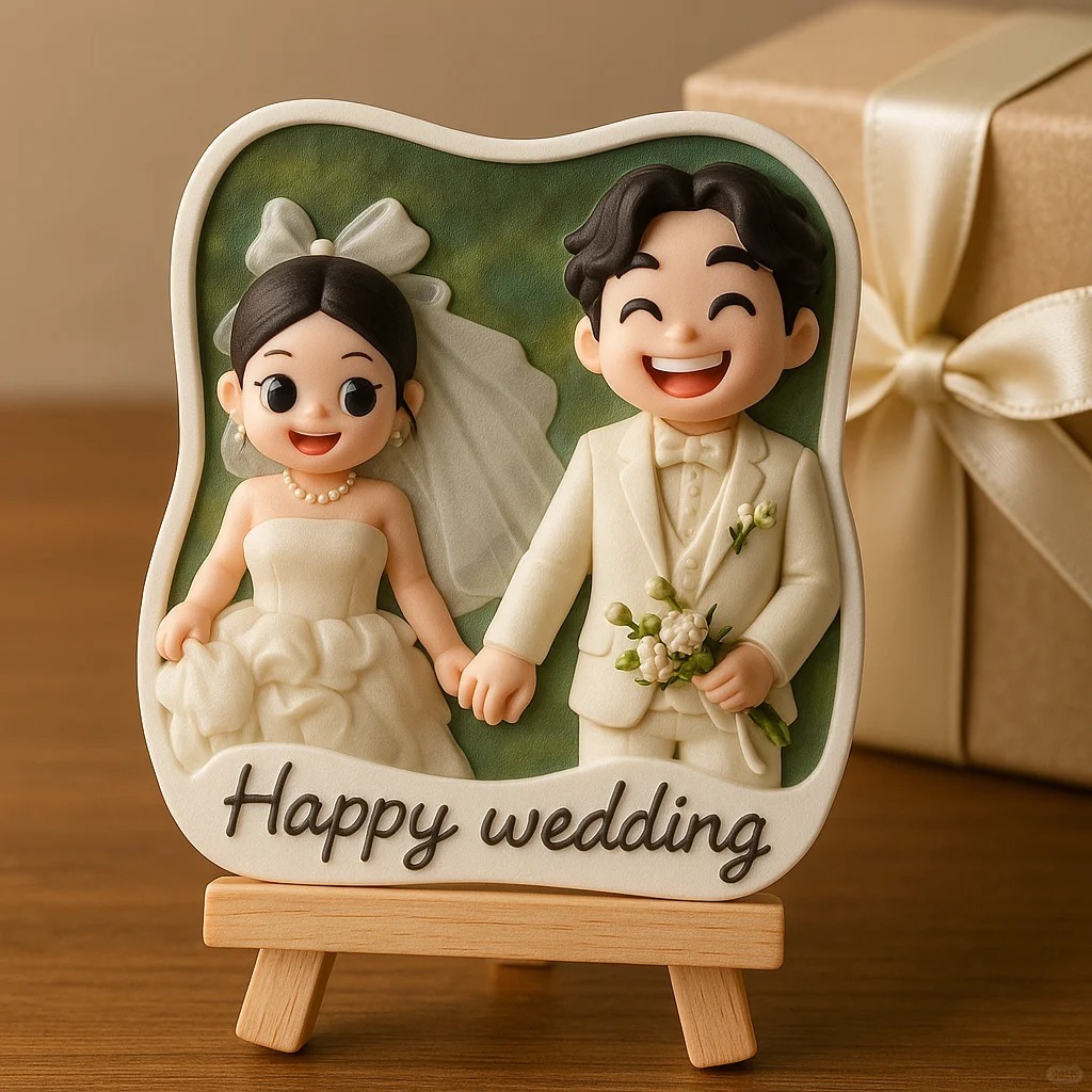 Verwandeln Sie Ihr Hochzeitsfoto In Eine Individuelle 3d-gedruckte Figur – Eine Personalisierte Geschenkidee Für Paare - dephotoblanket