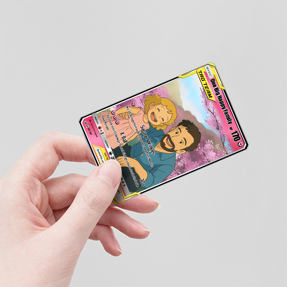 Personalisierte Poke Tag Team Paar Karte Personalisiertes Anime Portrait Gay Paare Geschenk Lustige Cartoon Kunst - dephotoblanket