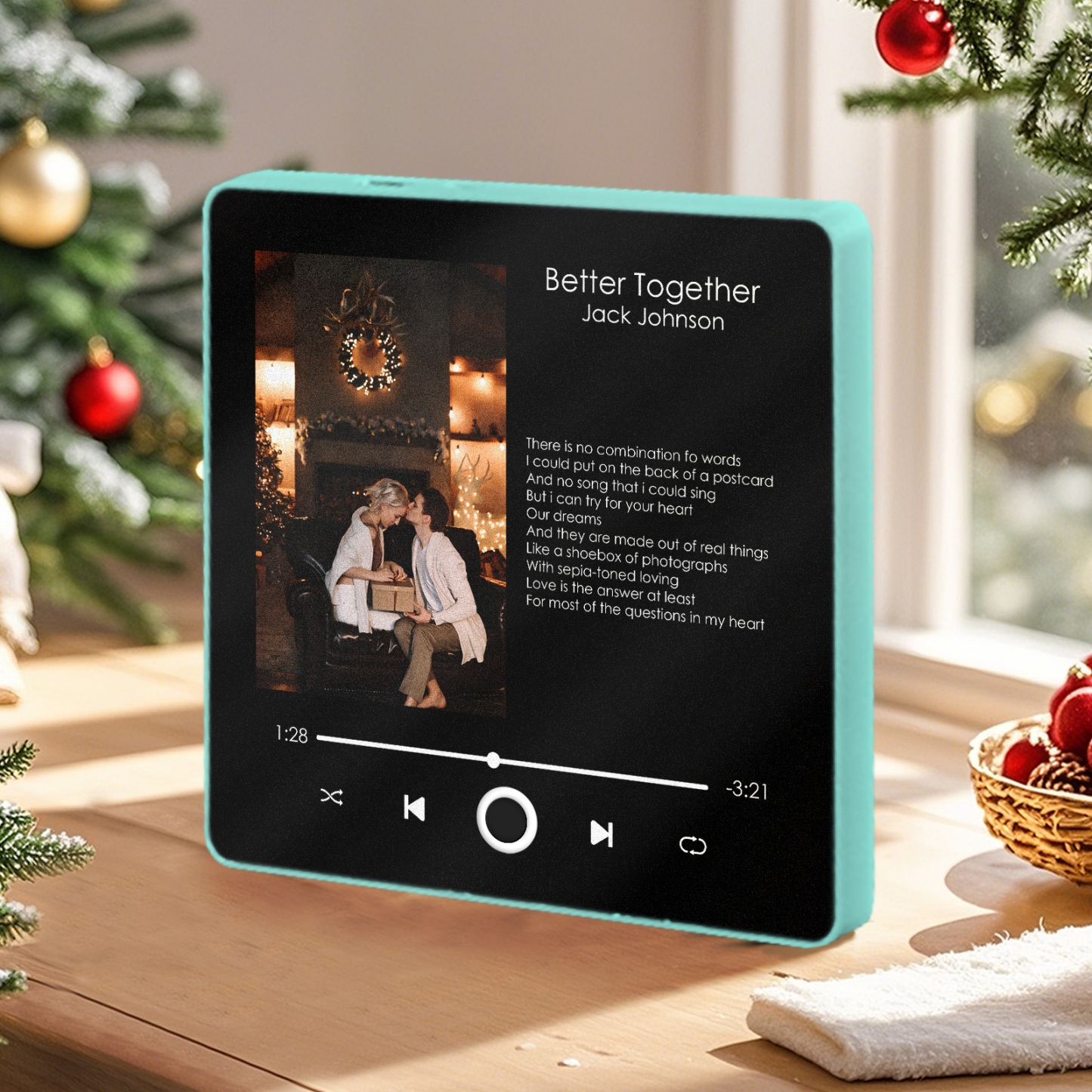 Bunter Rahmen, Personalisierter Album-kühlschrankmagnet, Kann Lieder Abspielen, Individueller Musik-kühlschrankmagnet, Weihnachtsgeschenke, Jahrestagsgeschenke - dephotoblanket