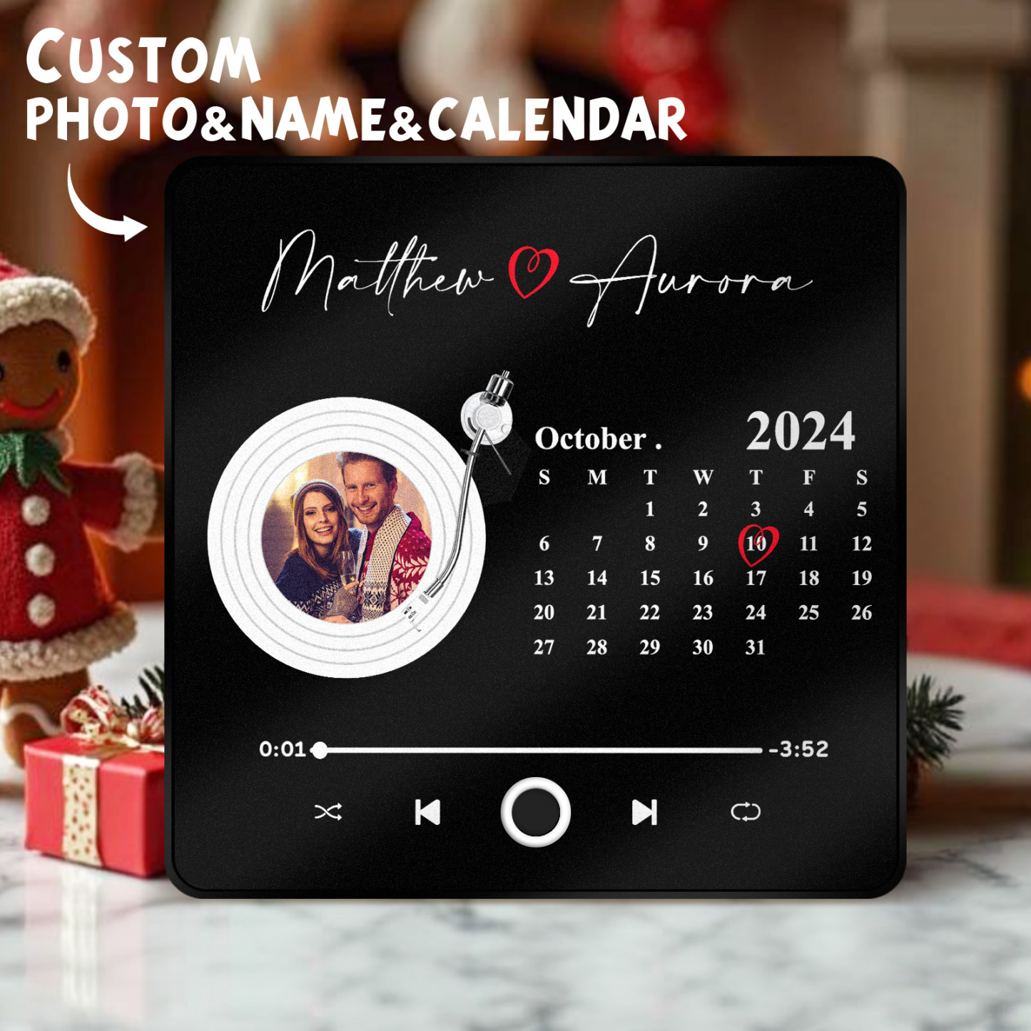 Bunter Rahmen, Personalisierter Album-kühlschrankmagnet, Kann Lieder Abspielen, Individueller Musik-kühlschrankmagnet, Weihnachtsgeschenke, Jahrestagsgeschenke - dephotoblanket