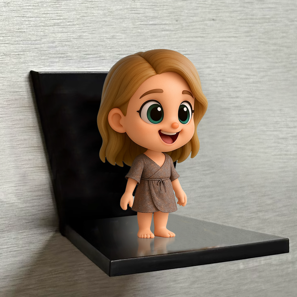 Personalisierter Kinder-cartoon-kühlschrankmagnet, Benutzerdefinierter 3d-charakter Vom Foto, Einzigartiges Geschenk Für Kinder - dephotoblanket