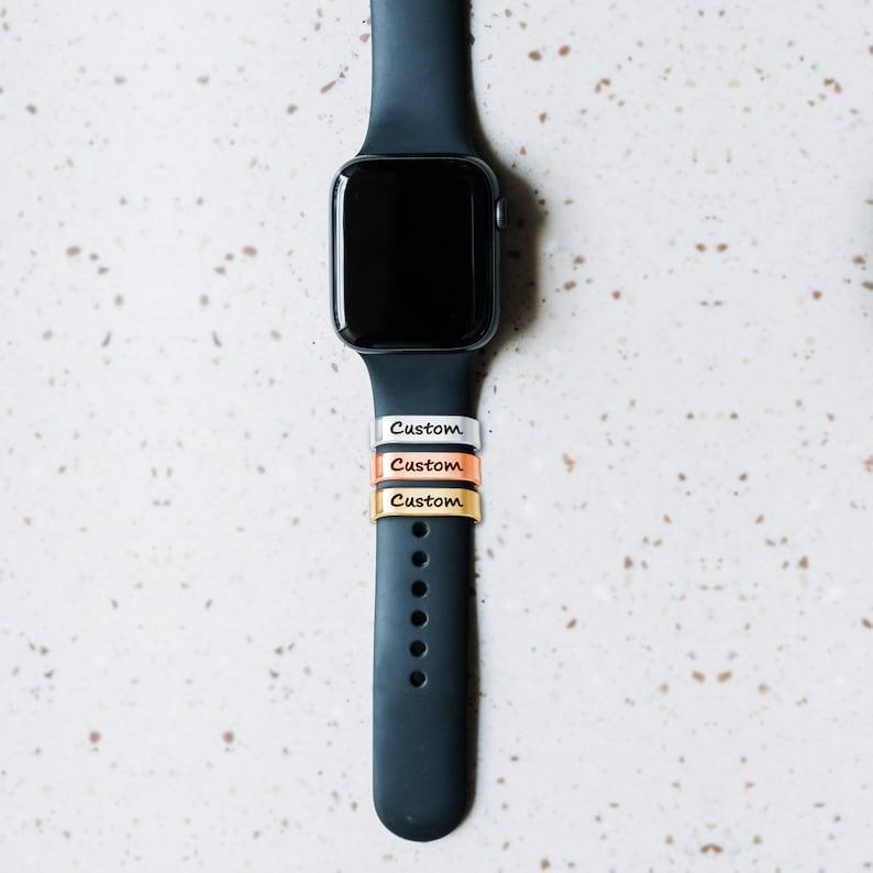 Personalisierter Uhrenarmband-charm, Personalisierter Foto-smartwatch-charm, Personalisierter Bild-uhrenarmband-charm, Graviertes Smartwatch-accessoire - dephotoblanket