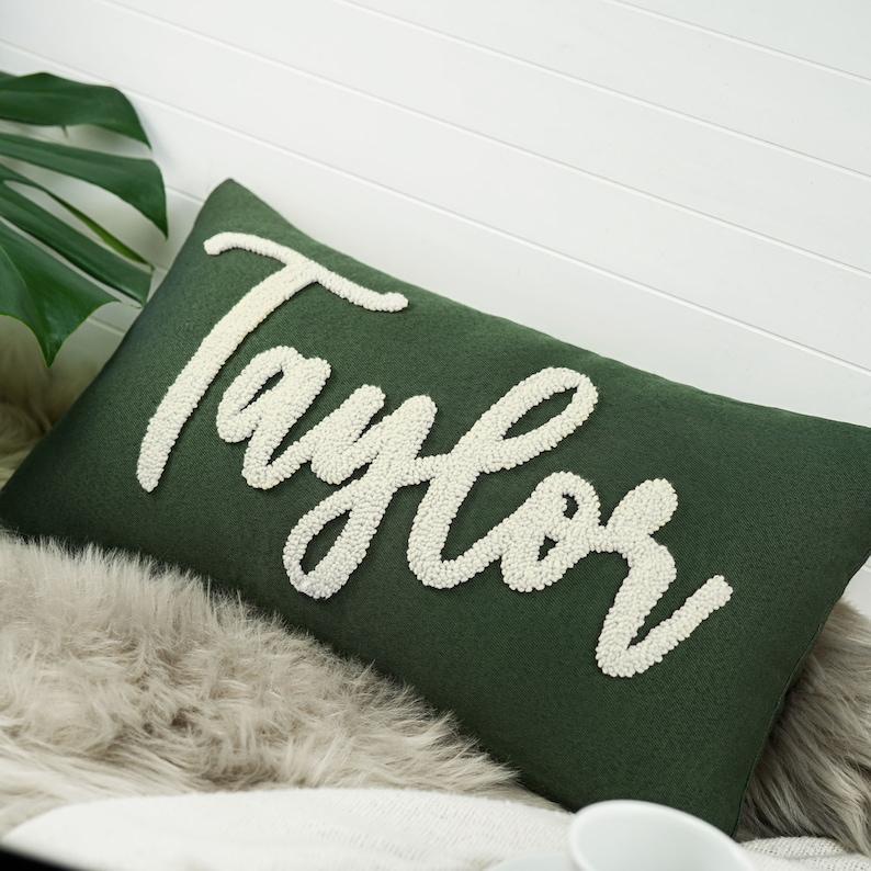 Bestickter Kissenbezug, Personalisiertes Geschenk, Wohndekor, Jubiläumsgeschenk, Geschenkidee Für Den Freund, Geburtstagsgeschenk Für Ihn, Individuelle Kissenhülle