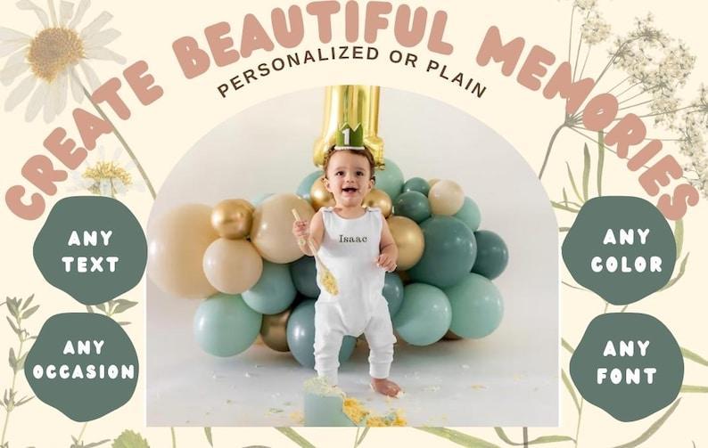 Personalisieren Sie Den Baby-geschenk-latzhose-strampler | Bestickte Baby-overalls. Individuelles Geburtstagsgeschenk Für Jungen Oder Mädchen. Personalisiertes Geschenk Für Neugeborene