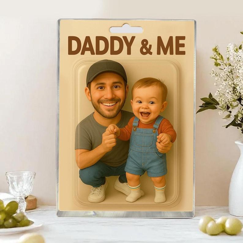 Personalisiertes Vatertagsgeschenk Benutzerdefinierte Papa & Kind Cartoon Figur Daddy & Me Acryl Display Von Kindern - dephotoblanket