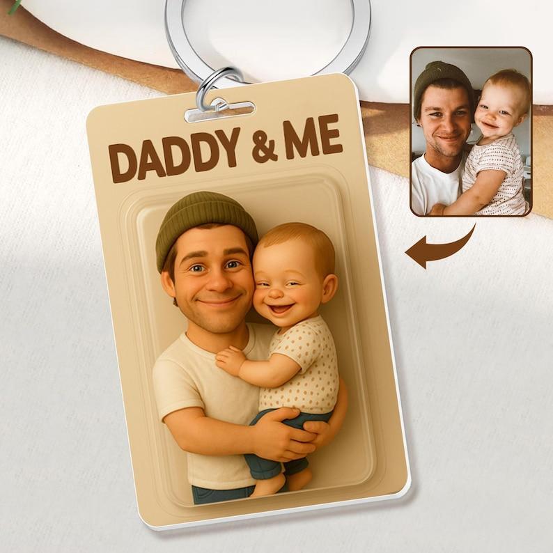 Personalisiertes Vatertagsgeschenk Benutzerdefinierte Papa & Kind Cartoon Figur Daddy & Me Acryl Display Von Kindern - dephotoblanket