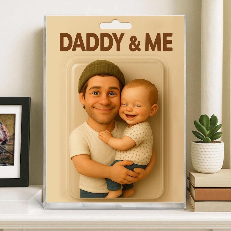 Personalisiertes Vatertagsgeschenk Benutzerdefinierte Papa & Kind Cartoon Figur Daddy & Me Acryl Display Von Kindern - dephotoblanket