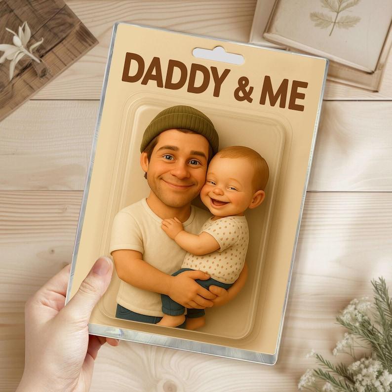 Personalisiertes Vatertagsgeschenk Benutzerdefinierte Papa & Kind Cartoon Figur Daddy & Me Acryl Display Von Kindern - dephotoblanket