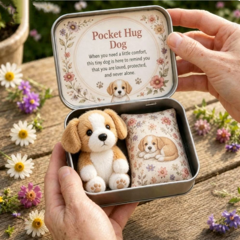 Personalisierte Pocket Hug Mini-Plüschtier-Geschenkbox Mit Namen, Gemütliche Andenkendose Mit Niedlichem Stofftier, Herzliches Geschenk Für Familie Und Freunde - dephotoblanket