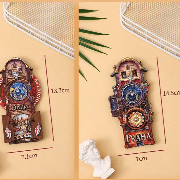 Astronomische Uhr Aus Prag – Kühlschrankmagnet – Reisegeschenk Für Tschechien - dephotoblanket