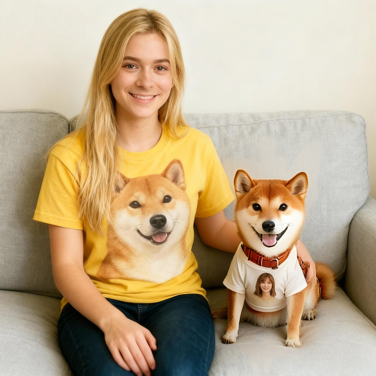 Individuell Gestaltetes Partner-shirt Für Haustiere – Das Perfekte Weihnachtsgeschenk Für Tierliebhaber. - dephotoblanket