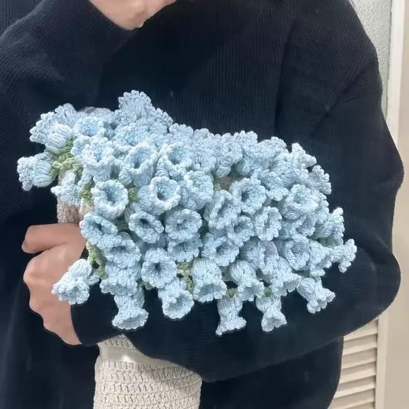 Gehäkelte Blumenstraußdecke, Gehäkelt, 3d-rosenstrauß, Gestrickte Sofadecke, Muttertagsgeschenk - dephotoblanket