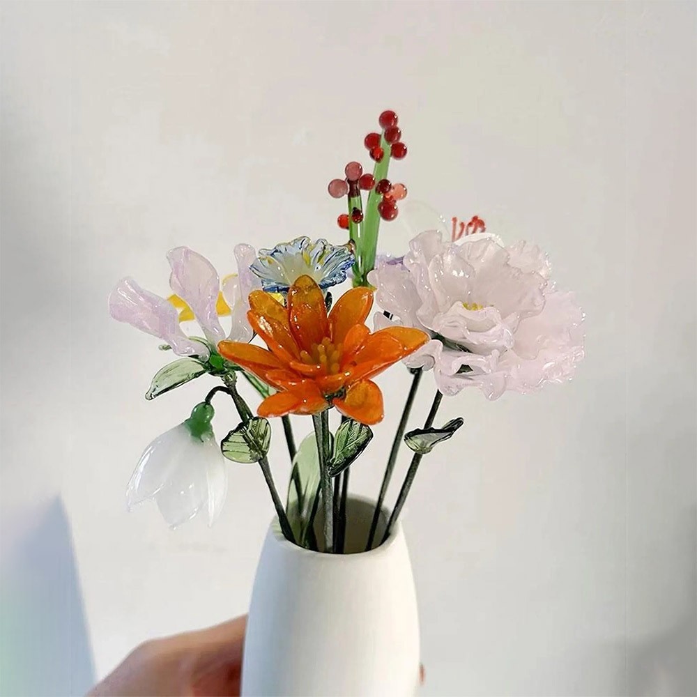 Benutzerdefiniertes Glasblumengeschenk Zum Geburtsmonat Für Mama Und Oma Zum Muttertag