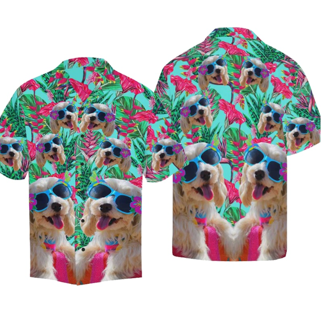 Maßgeschneidertes Hawaiianisches Aloha-hemd Für Herren, Individuelle Button-down-hemden Mit Hawaiianischen Blumen - dephotoblanket
