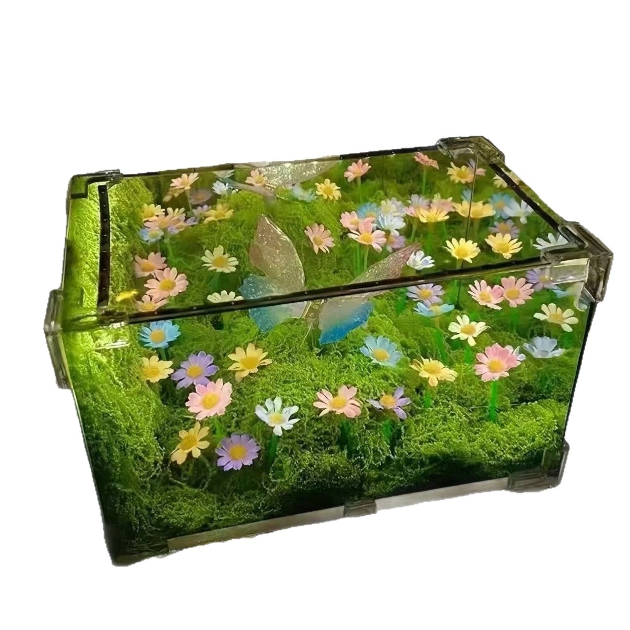 Schmetterlingswald-nachtlicht-bastelset, Handgefertigte Stimmungsvolle Schlafzimmerlampe, Romantisches Geschenk Für Die Freundin - dephotoblanket