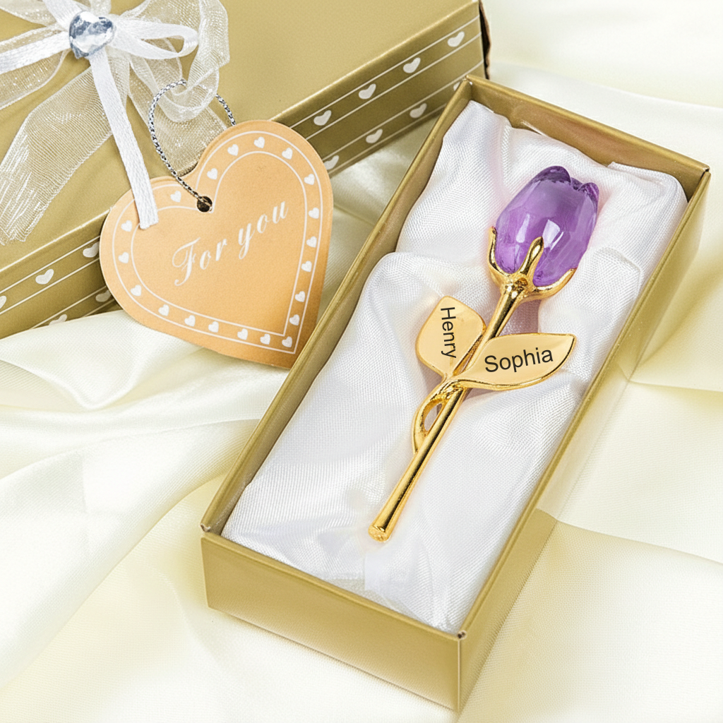 Personalisierte Kristallrosen Mit Geschenkbox – Das Perfekte Geschenk Für Sie, Ob Zur Hochzeit Oder Zum Valentinstag - dephotoblanket