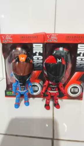 Mini-motorradfahrer-puppe, Verwandelbar, Mit Rennhelm, Biker-schreibtischdekoration, Geschenk