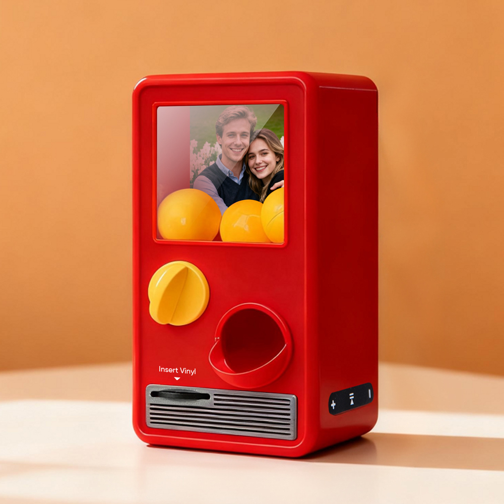 Machine Gachapon Musicale Et Photo Personnalisée, Coffret Mini-disque, Cadeau D'anniversaire Ou De Noël - MapLunelampeFr