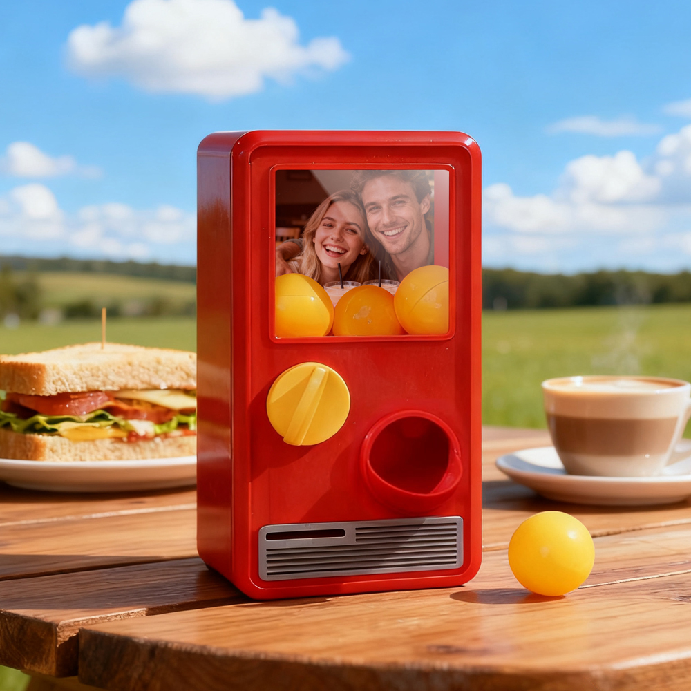 Machine Gachapon Musicale Et Photo Personnalisée, Coffret Mini-disque, Cadeau D'anniversaire Ou De Noël - MapLunelampeFr